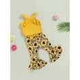 thumbnail image 3 of Coduop Toddler Girls 2Pcs Outfit Set,Halter Neck Tops and Long Pants Two-piece Clothes Set, 3 of 9