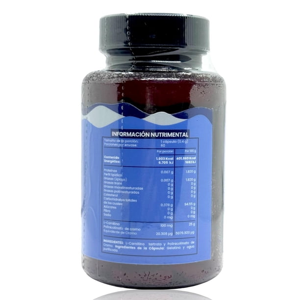 Polinicotinato de Cromo L-Carnitina 400 60 caps Tibet Natura | Walmart en  lnea