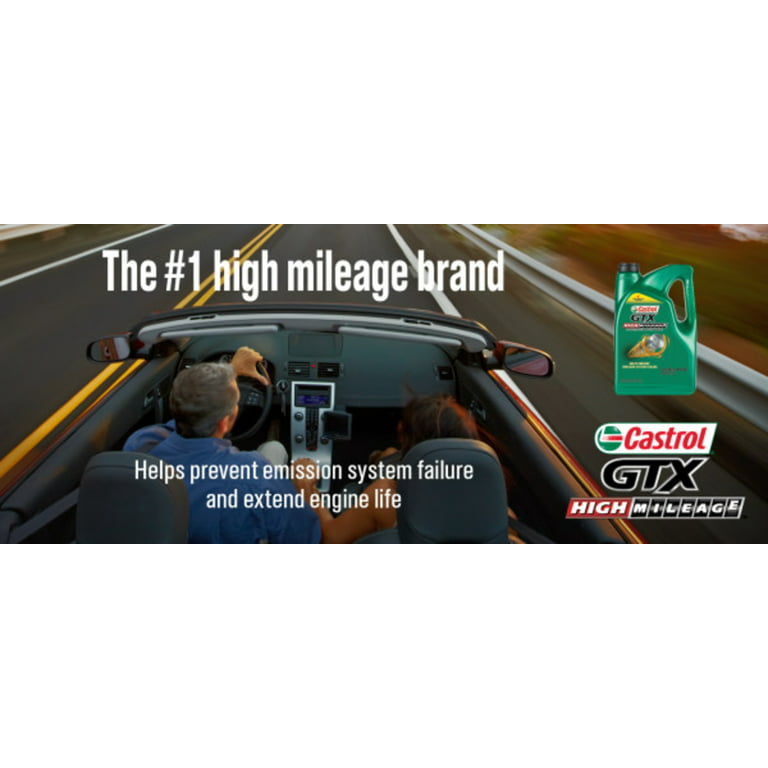Castrol GTX High Mileage 10W-40 SAE Premium Synthetic Blend Motor Oil, 5 qt  - Pay Less Super Markets