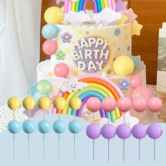 23 Pcs Cake Decoration Set Cake Toppers Cake Decoration Artificial Flower Bouquet Happy Birthday Cake Decorations Women Birthday Party Decoration Supplies Christmas New Year Gifts