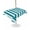 Turquoise, variant on Outdoor Table Cloth with Umbrella Hole and Zipper, Beige Striped Waterproof Rectangle Tablecloth 52"x70", Modern Farmhouse Beige White Stripes Washable Table Cover for Outside Party Patio Picnic