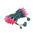 thumbnail image 3 of Novelty Lights 70 Light C6 LED Christmas Mini Light Set, Commercial Grade Outdoor String Lights, Pink, Green Wire, 24 Feet, 3 of 8