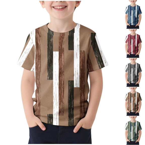 Sentuca Boys Clothes Short Sleeve Graphic Tees Summer Crew Neck Casual T Shirts for Kids Size 12