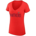thumbnail image 2 of Women's G-III 4Her by Carl Banks  Red Florida Panthers Dot Print Team V-Neck Fitted T-Shirt, 2 of 3