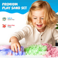 thumbnail image 4 of Sensory Play Sand Set 5 Colors 31 Molds & Tools - Large Arts & Crafts Gift – No Mess Sensory Bin for Girls & Boys –Sandbox Activity Playsand Birthday Gift Kids 3 4 5 6 7 8 Years Indoor Outdoor Fun, 4 of 8