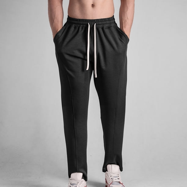 Pantalones largos para hombre, pantalones casuales de moda con cordones, pantalones elásticos, pantalones deportivos para hombre.