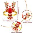 thumbnail image 2 of 6 piezas anillos de servilleta yuxing langosta cangrejo de río decoración mesa roja, 2 of 5