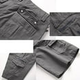 thumbnail image 5 of Homeyce Kangosport Outdoor Shorts for Men Quick Drying Multi-Pocket Kangosport Shorts Casual Military Work Casual Below Knee 3/4 Shorts Solid Color Elastic Waist Cargo Capris Pants,Gray M, 5 of 7