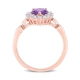 thumbnail image 4 of Everly Women's Created Sapphire and Created Amethyst 10k Rose Gold Ring, 4 of 7