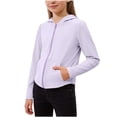 thumbnail image 3 of Rvasteizo Kids Plain Jacket Zip Hooded UPF50 Sun Protection Breathable Outerwear for 3-15Years, 3 of 5