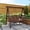 Carbonized Brown, variant on Outsunny 3 Seat Wooden Porch Swing with Stand, Patio Swing Chair with Side Tables, Natural Wood
