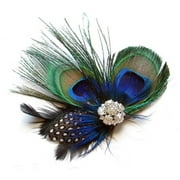 Peacock Feather Hair Clip - Unique Hair Decoration - 1 Piece