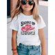 thumbnail image 1 of Stretchy Fit | Girls' Summer "Saddle Up Cowgirls" Graphic Tee - Casual Round Neck, Stretchy Cotton Knit Top with Cartoon Print, Machine Washable, Playful Outdoor Attire | Round Neck Tshirt | Machine, 1 of 6