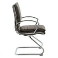 thumbnail image 4 of Office Star Chaise en Faux Cuir pour Invités, Espresso avec Base Chromée, 4 of 6