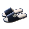 thumbnail image 3 of eileial Men's Comfy Memory Foam Slide Slippers Breathable Mesh Cloth House Shoes,Navy 9, 3 of 4