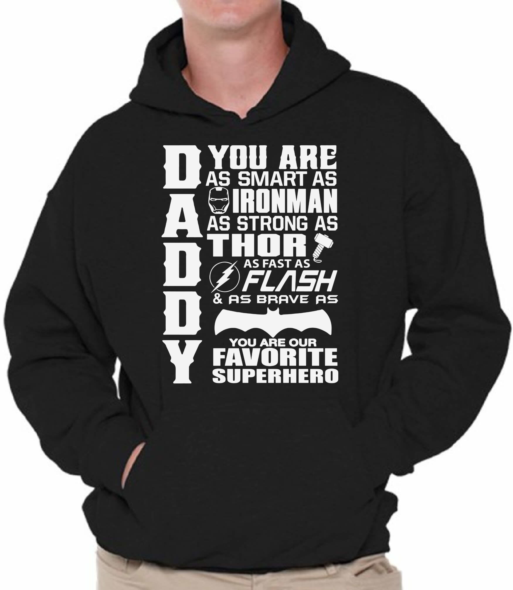 Awkward Styles Awkward Styles Men's Daddy Superhero Graphic Hoodie