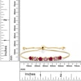 thumbnail image 2 of Gem Stone King 2.68 Ct Red Created Ruby Pink Lab Grown Diamond 18K Yellow Gold Plated Silver Bracelet for Women, 2 of 3