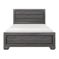 thumbnail image 3 of Pemberly Row Contemporary Raised Panel Wood California King Bed in Gray, 3 of 5