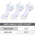 thumbnail image 5 of LOOIKOOS 12 Pairs Mens Ankle Socks,Athletic Sports Short Socks with Heel Tab White Socks, 5 of 7