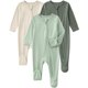 thumbnail image 1 of Pijamas Yoofoss 6‑9 meses de bambú 3 piezas con cremallera, 1 of 8