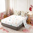 thumbnail image 4 of Manfei Fox King Bedding 7 Pieces Holiday King Bed in a Bag, Magenta Black, Xmas Reversible, 4 of 6