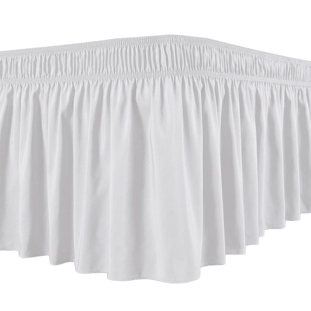 Bedspread Silky Luxurious Bedspread Easy Fit Also Non-fading Ruffles Elastic White White White XL XL