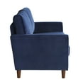thumbnail image 3 of OakvillePark Copley Velvet Fabric Upholstered Living Room Loveseat, Blue, 3 of 6
