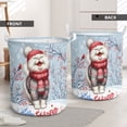 thumbnail image 2 of Hello Winter Persian Smiling in Red Scarf Hat Welcome Christmas Foldable Laundry Basket Cat Lover Kitten Owner Gifts Organizer Storage with Handles - 00017, 2 of 5