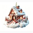 thumbnail image 2 of Acrylic Snow House Christmas Ornament, 3.94 Inch Lighted Hanging Decoration, Winter Cottage Pendant for Holiday Tree and Festive Gift Giving, 2 of 7