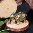 thumbnail image 3 of Yuarrent Elefante sólido Pequeños adornos en miniatura Bronce antiguo Decoración para el hogar Estatua de animal Decoración Regalo de Tratamientos de ventanas, 3 of 6