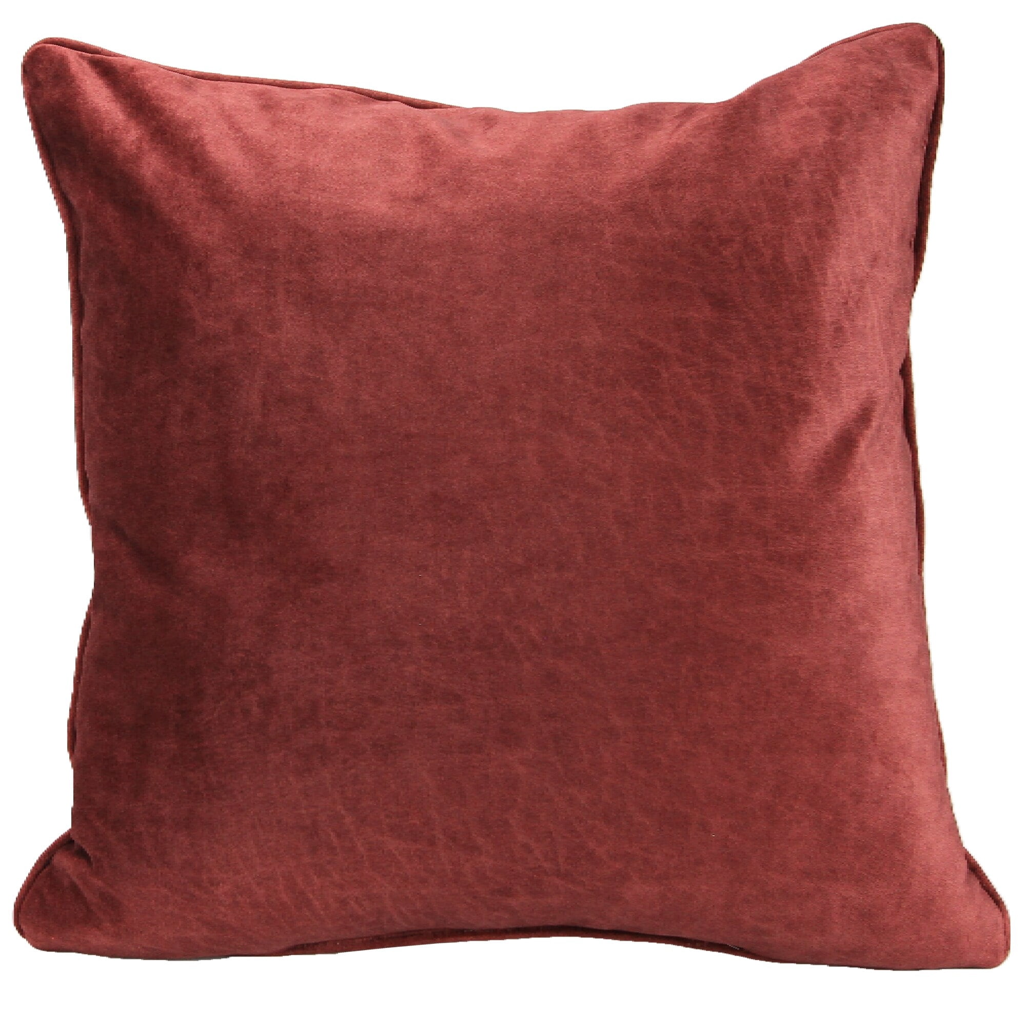 Jordan Manufacturing 20" x 20" Pinnacle Wine Solid Square Decorative Throw Pillow with Welt