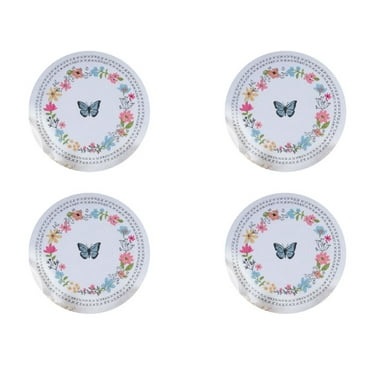 Wrapped in Grace Blooms Butterfly Braided Placemats Kitchen or Dining Set of 4