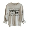 thumbnail image 2 of Vedolay Women 2023 T Shirts Fashion Women's 2023 Oversized Sweatshirt Crew Neck Long Sleeve Casual Slit Sloucthy Pullover Top,Beige XXL, 2 of 3