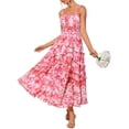 thumbnail image 1 of Vestido GRACE KARIN con estampado floral para invitados de boda, estilo bohemio, maxi rosa, XL, 1 of 5