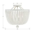 thumbnail image 4 of 4 Light Chandelier In Classic Style 16.5 Inches Wide By 18 Inches High-Matte White Finish-White Shade Color   -Traditional Installation Crystorama, 4 of 4