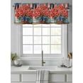 thumbnail image 4 of 4th of July Curtain Valances for Windows, Patriotic Red Poppy Flowers American Flag Kitchen Valance Window Treatment, Light Filtering Block Curtains for Bathroom/Bedroom/Living Room 60'' x 18'', 4 of 9