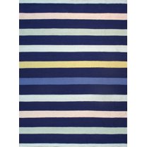 Pasargad Home Hampton Collection Indoor/Outdoor Area Rug- 7' 9" X 9' 9",Blue