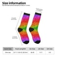 thumbnail image 2 of Haiem Colorful Glitter Pattern Crew Socks – Soft & Durable Moisture-wicking Socks, Stay-Up Fit for Business, Work, and Casual Wear Size 5-11, 2 of 6