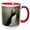 Red/White, variant on 3drose, Atlantic Puffin Birds, Machias Seal Isl, Me - Us20 Krs0014 - Keith and Rebecca Snell, 11oz Two-tone Yellow Mug