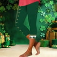 thumbnail image 2 of qelini Capri Leggings for Women Plus Size Casual Capris Pants St. Patrick's Day Shamrock Print Pants Yoga Leggings, 2 of 5