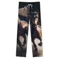 thumbnail image 4 of Galloping Horses Art Print Winter Female Pants Flannel High Waist Women Pants Lady Warm Straight Leg Plush Trousers, 4 of 7
