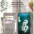 thumbnail image 3 of for Samsung Galaxy S23 FE Case Wallet,Women Butterfly Embossed PU Leather Flip Folio Cover Credit Card Holder Slots Stand with Wrist Strap Phone Case Wallet for Galaxy S23 FE 5G (Gray), 3 of 14