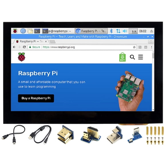 waveshare Écran Tactile Capacitif HDMI LCD 4.3 Pouces 800x480 IPS Interface HDMI Supporte Toutes les Versions Raspberry Pi 4B/3B+/3B/2B/Zero/Zero avec Zero WH, Jetson Nano BB Banane Noire Pi Windows 10/8.1/8/7