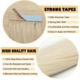 thumbnail image 5 of Benehair Tape In 100% Real Remy Human Hair Extensions Seamless Skin Weft Thick Glue Straight Women Blonde 10-20pcs 22inch, 5 of 13