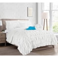 thumbnail image 3 of Elegant Comfort 10-Piece Bed-in-a-Bag, Multi-Ruffle Comforter Set, Includes Bed Sheet with Double Sided Storage Pockets & Decorative Pillows, Multi-Ruffle Comforter Twin White, 3 of 4