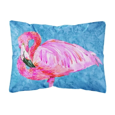 Carolines Treasures 8686PW1216 Flamingo Canvas Fabric Decorative Pillow, 12H x16W, multicolor