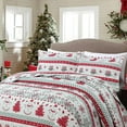thumbnail image 7 of MarCielo 3 Pcs Snowman Christmas Quilt Bedspread Set C89, 7 of 7