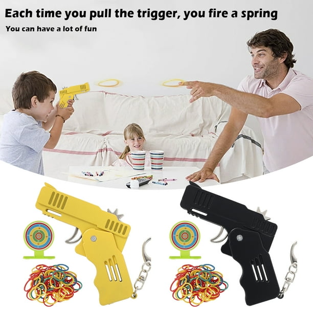 Rubber Band Gun with Target Rubber Band Pistol High Simulation Rubber