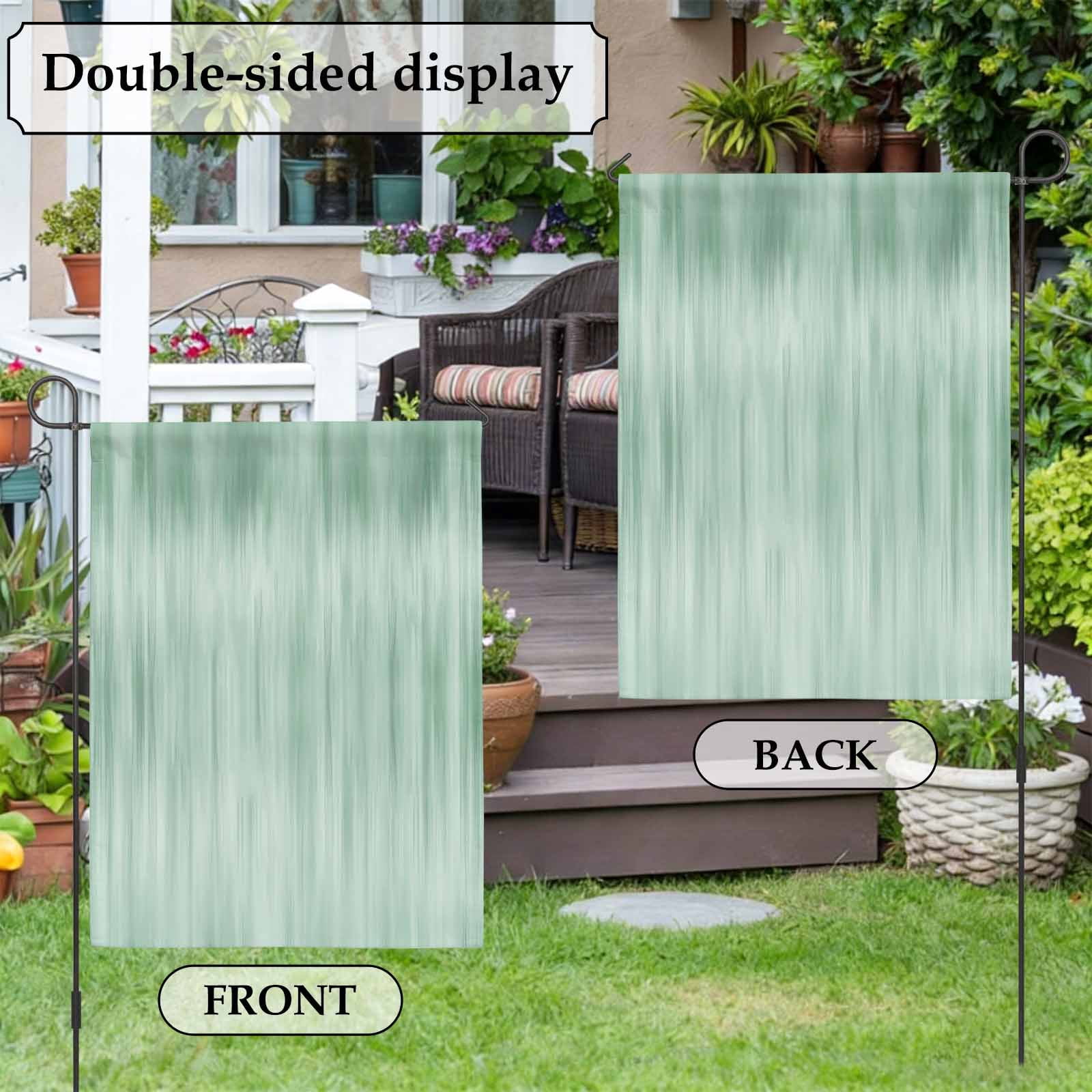 Green Ombre Striped House Flag 28 x 40 Inches, Modern Abstract Art Weather Proof Outdoor Patio Flags Double Sided Small House Decoration for Yard Lawn Outside Home