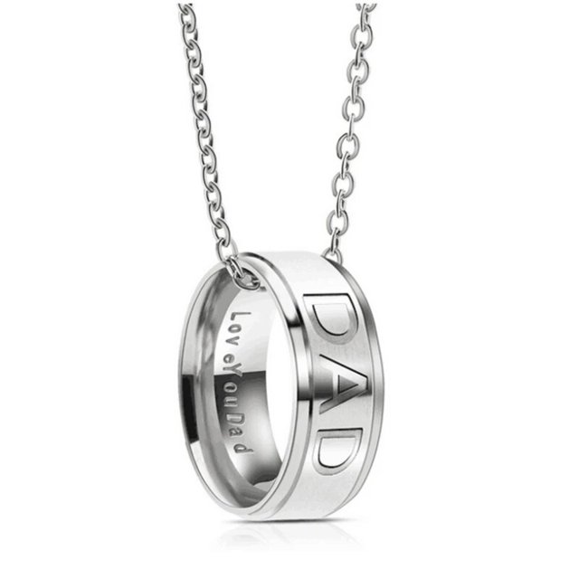 Collar de acero de titanio para hombres y mujeres, joyería de moda, cadena de letras para miembros de la familia, regalos de Acción de Gracias, Bijoux